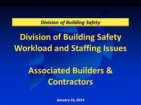 Division of Building Safety.